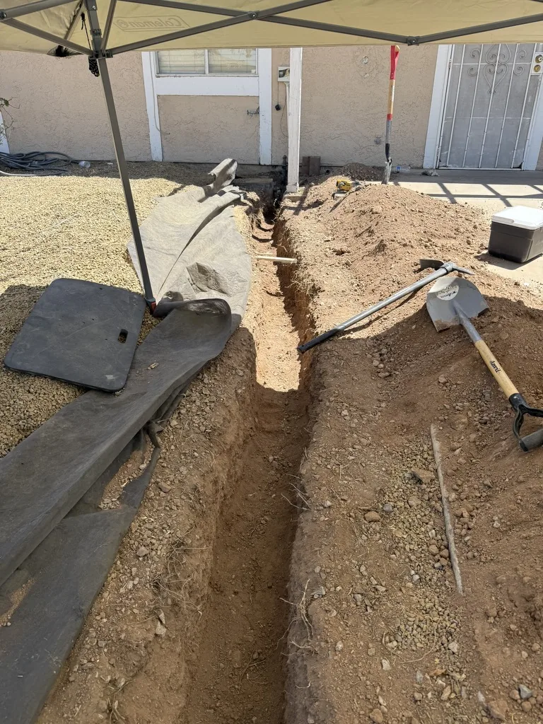 Excavation during a Keystone water service replacement